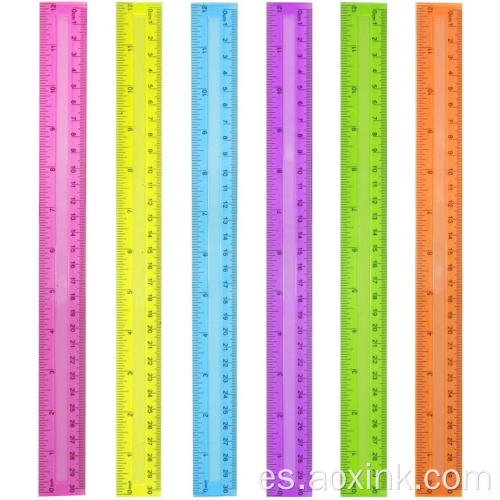 Regla transparente Straight Kids Fashion Fashion Plastic 30 cm Rulers para la escuela